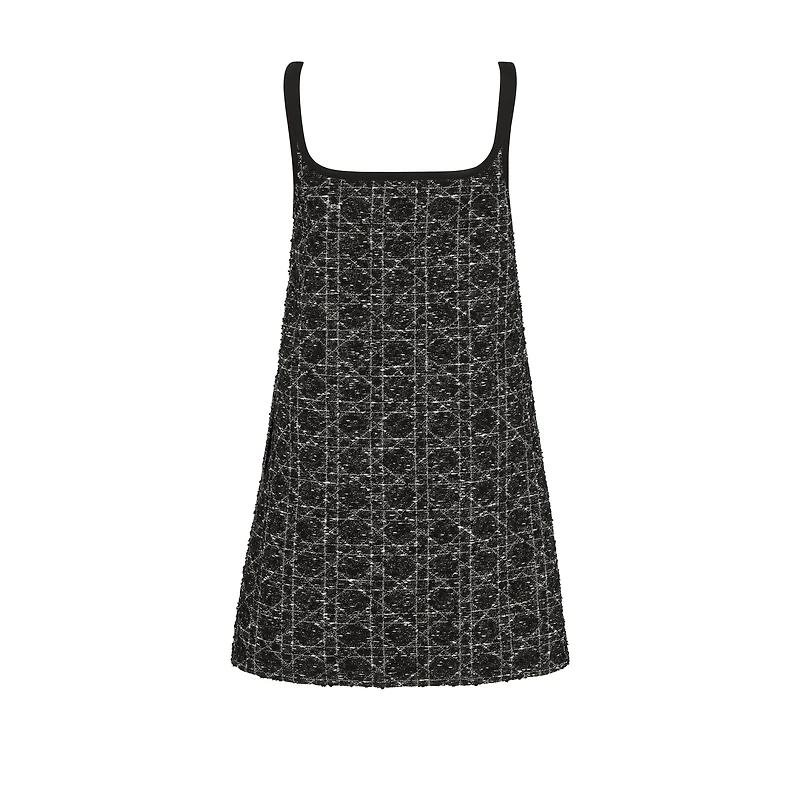 Short Macrocannage Flared Dress