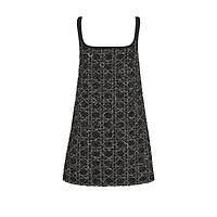 Short Macrocannage Flared Dress