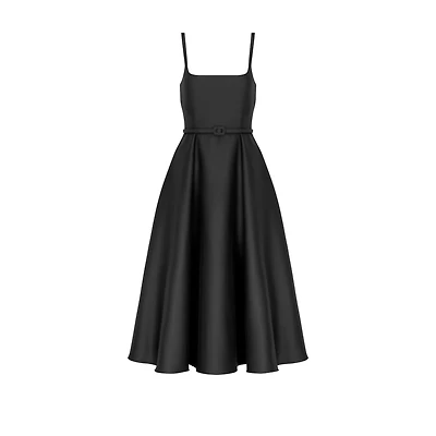 Flared Mid-Length Dress