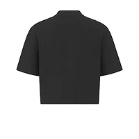 Cropped Jacket with Officer Collar
