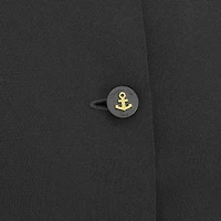 Cropped Jacket with Officer Collar
