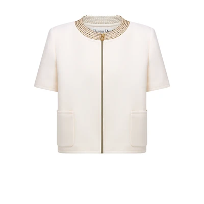 Embroidered Cropped Jacket