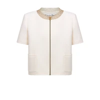 Embroidered Cropped Jacket