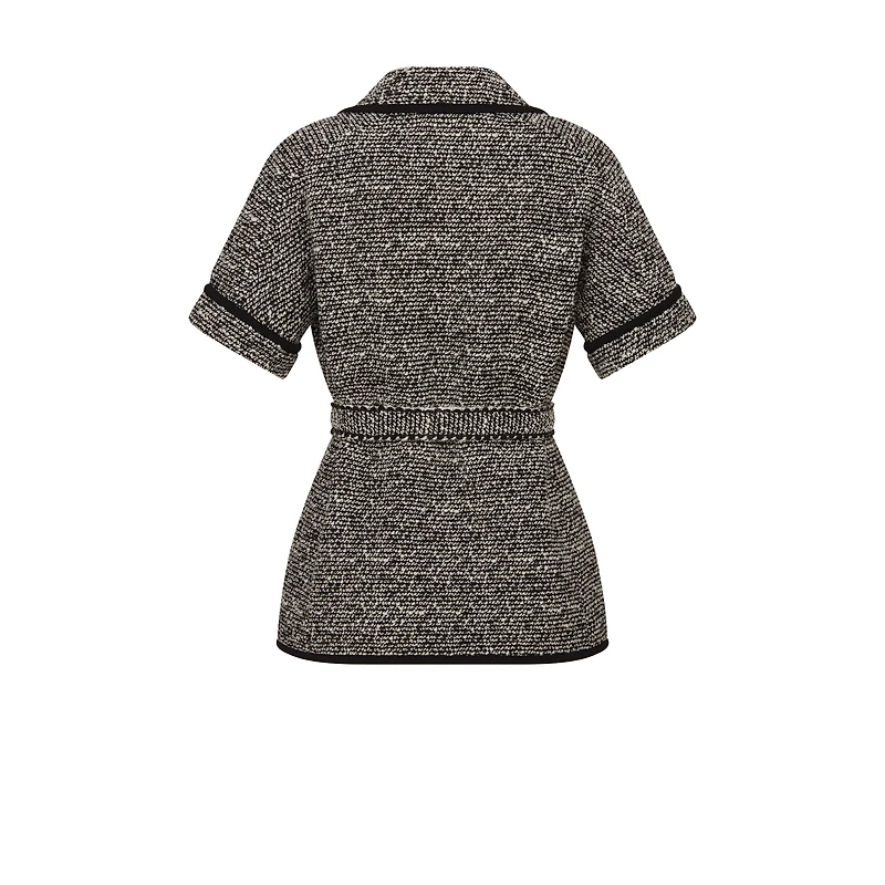 Short-Sleeved Belted Jacket