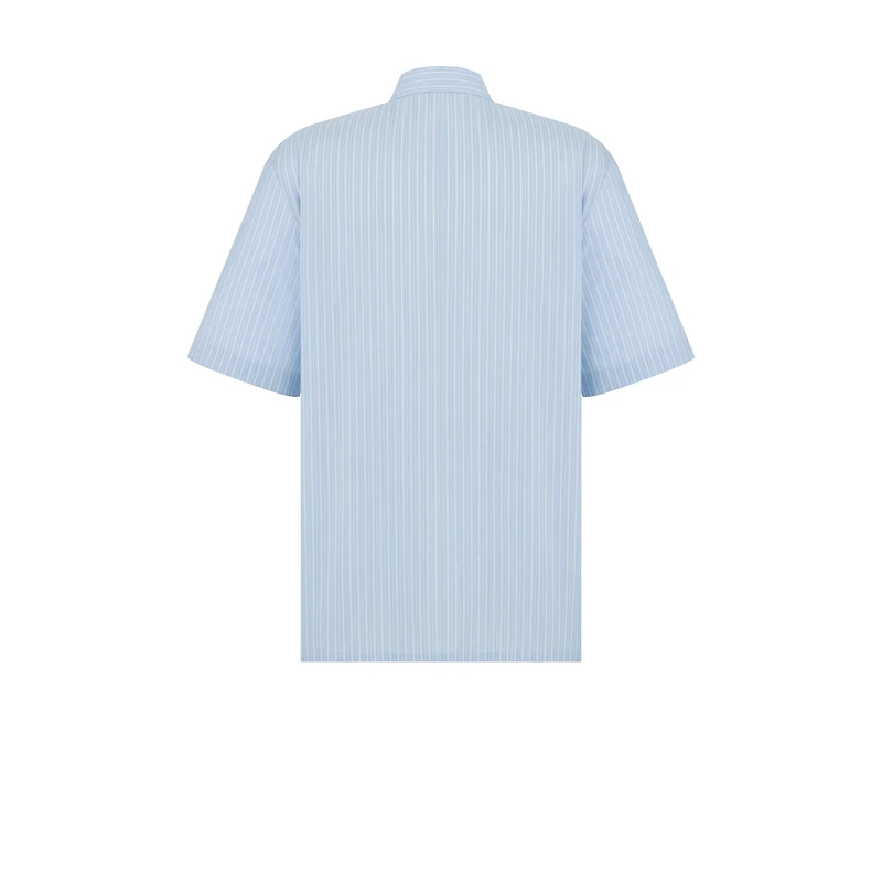 Short-Sleeved Shirt with Christian Dior Couture Lily of the Valley Embroidery