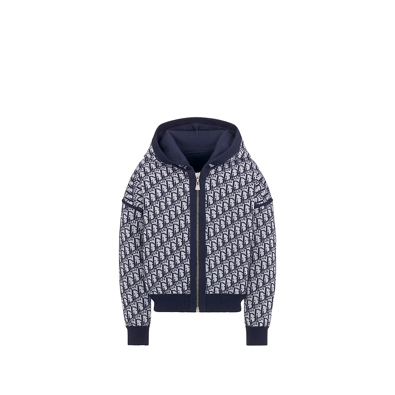 Kids' Reversible Zipped Cardigan with Hood