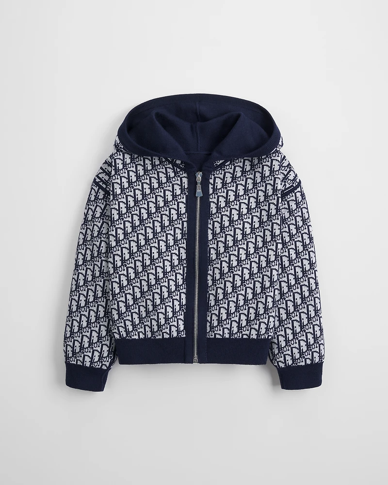 Kids' Reversible Zipped Cardigan with Hood