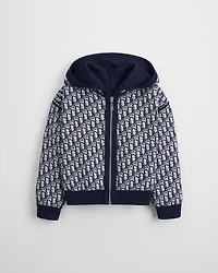 Kids' Reversible Zipped Cardigan with Hood