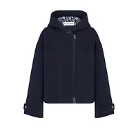 Zipped Peacoat with Hood