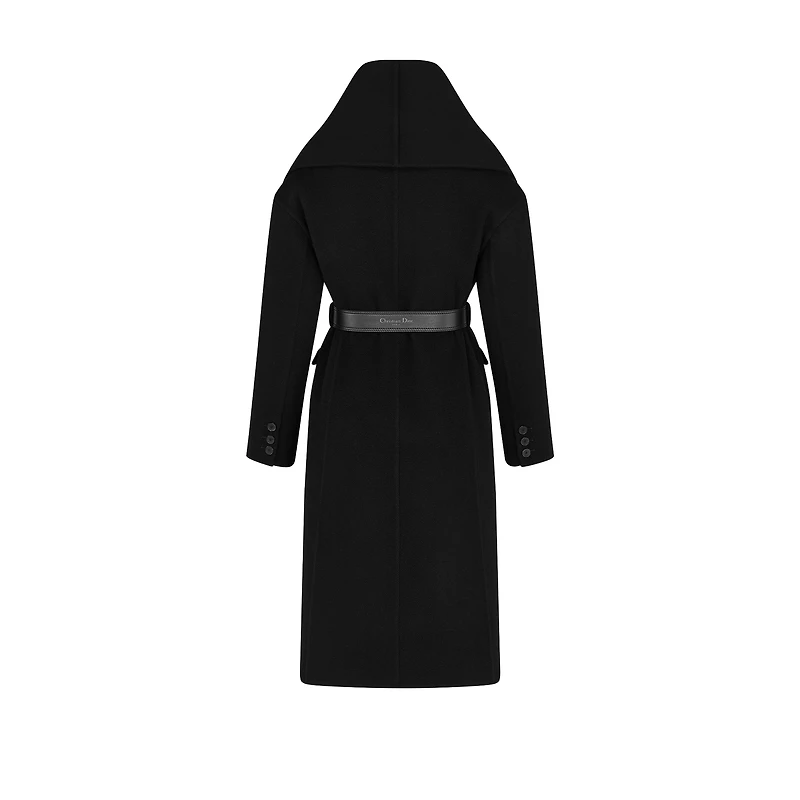Belted Coat with Removable Scarf