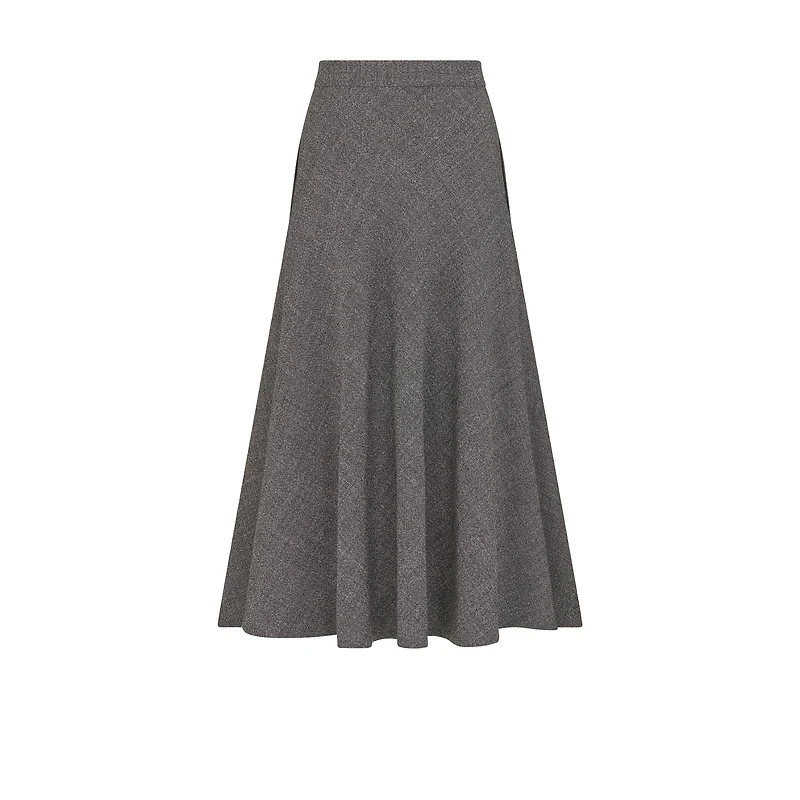 Flared Mid-Length Skirt