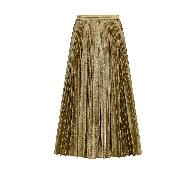 Dior Or Mid-Length Pleated Skirt
