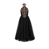 Mid-Length Embroidered Dress
