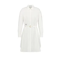 Belted Macrocannage Shirtdress