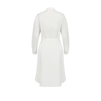 Belted Macrocannage Shirtdress