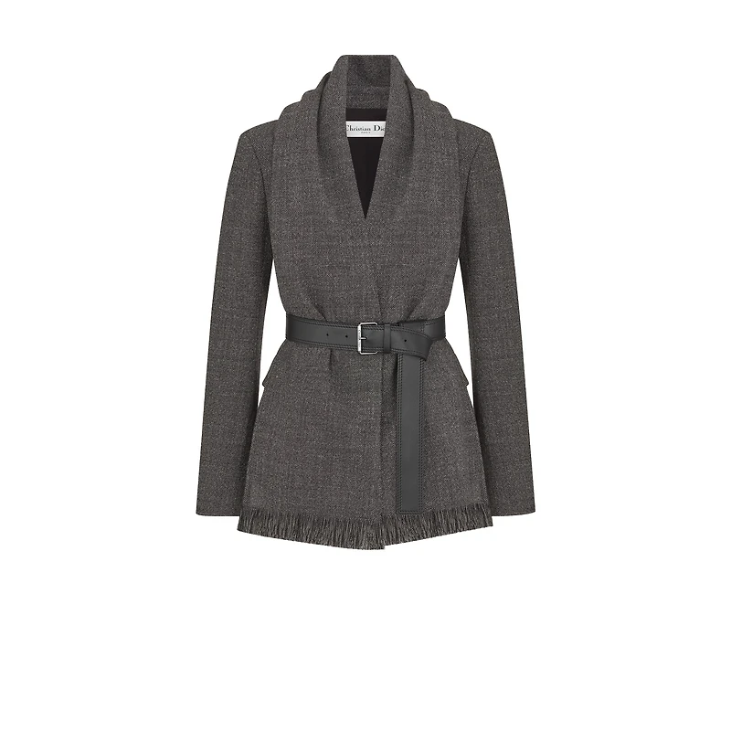 Belted Jacket with Removable Scarf