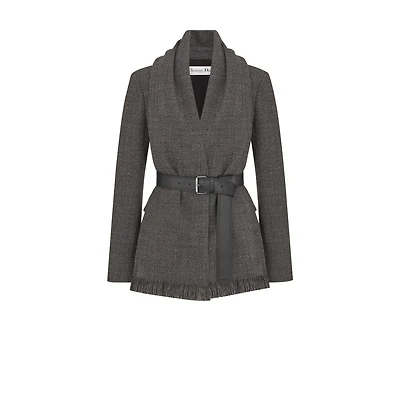 Belted Jacket with Removable Scarf