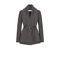 Belted Jacket with Removable Scarf