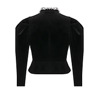 Fitted Jacket with Puff Sleeves