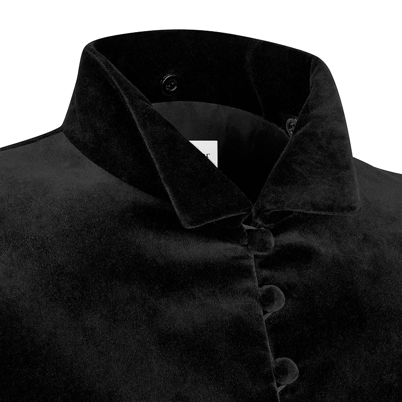 Fitted Jacket with Puff Sleeves