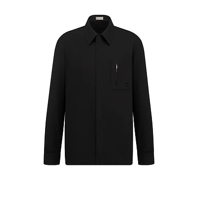 Zipped Shirt with CD Icon Embroidery