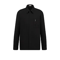 Zipped Shirt with CD Icon Embroidery