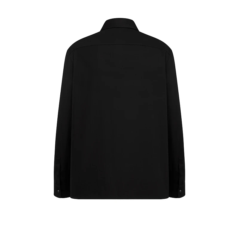 Zipped Shirt with CD Icon Embroidery