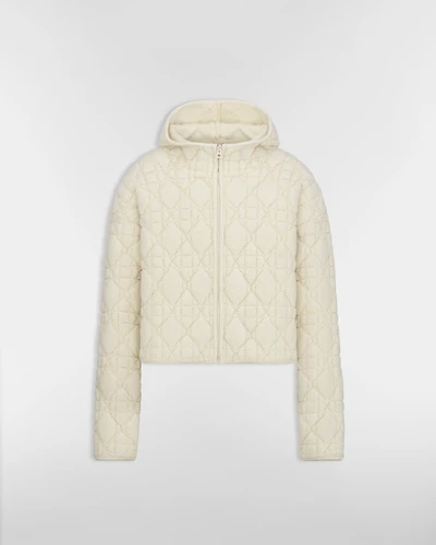 Cannage Zipped Cardigan with Hood