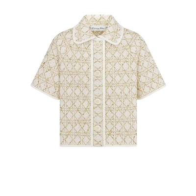 Dior Or Short-Sleeved Cannage Jacket