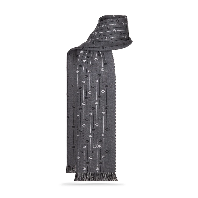 CD Icon Striped Scarf