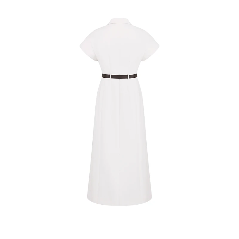 Mid-Length Belted Dress