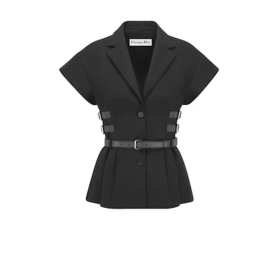 Short-Sleeved Belted Jacket