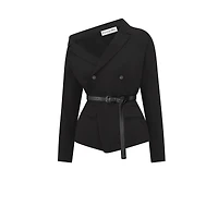 Asymmetric Belted Jacket
