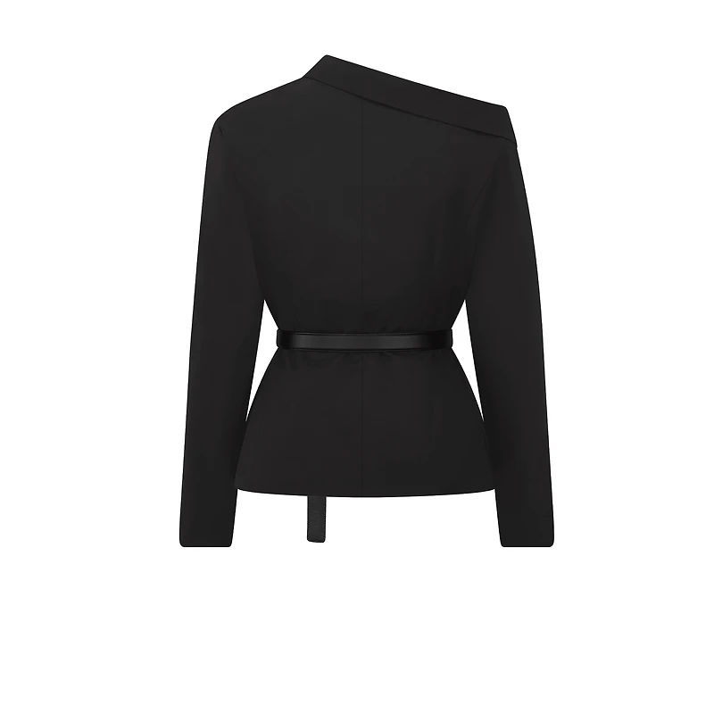 Asymmetric Belted Jacket