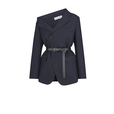 Asymmetric Belted Blazer