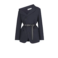 Asymmetric Belted Blazer