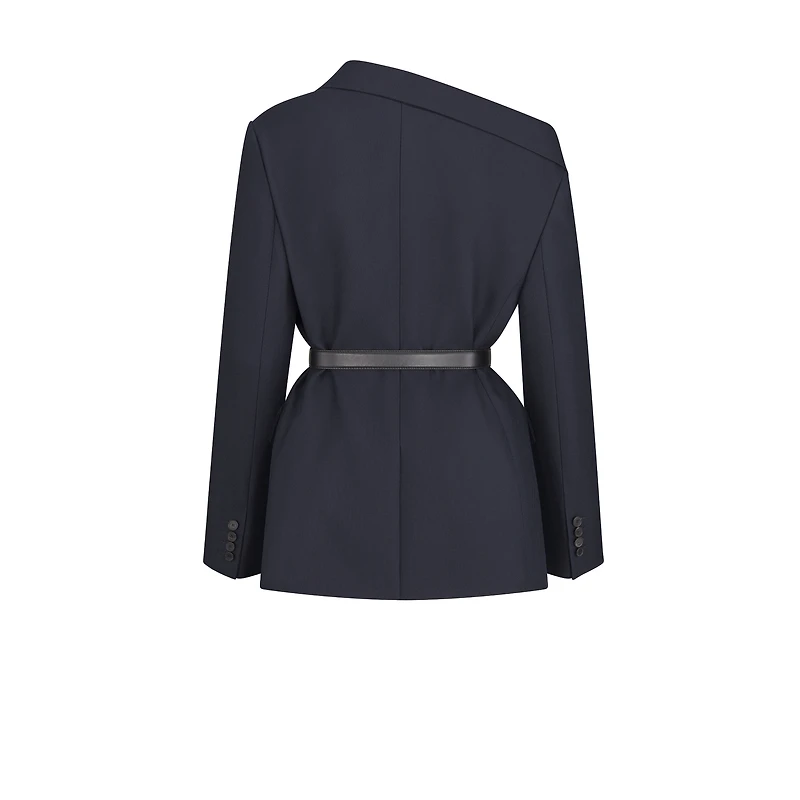 Asymmetric Belted Blazer
