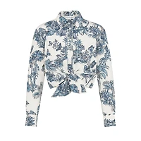 Dioriviera Tied Cropped Blouse
