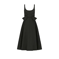Mid-Length Microcannage Flared Dress