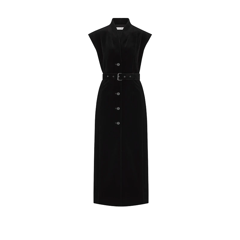 Mid-Length Belted Dress