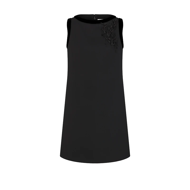 Short Straight Embroidered Dress