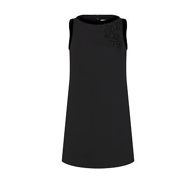 Short Straight Embroidered Dress