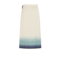 Mid-Length Straight-Cut Wrap Skirt