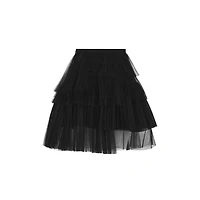 Short Asymmetric Pleated Skirt