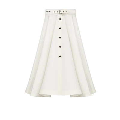 Mid-Length Belted Skirt
