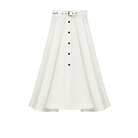 Mid-Length Belted Skirt