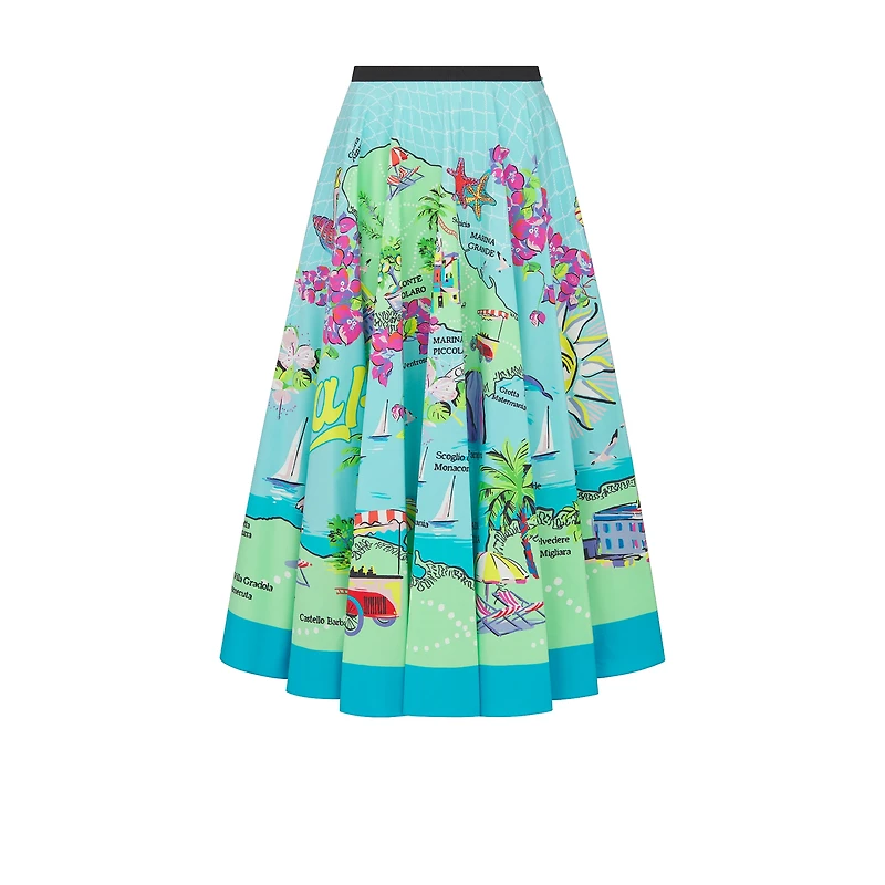 Dior Souvenir Mid-Length Flared Skirt