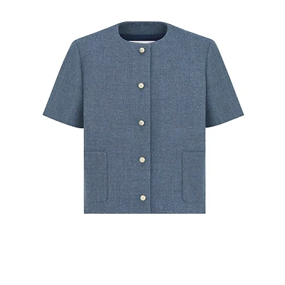 Short-Sleeved Regular-Fit Jacket