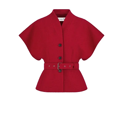 Short-Sleeved Belted Jacket