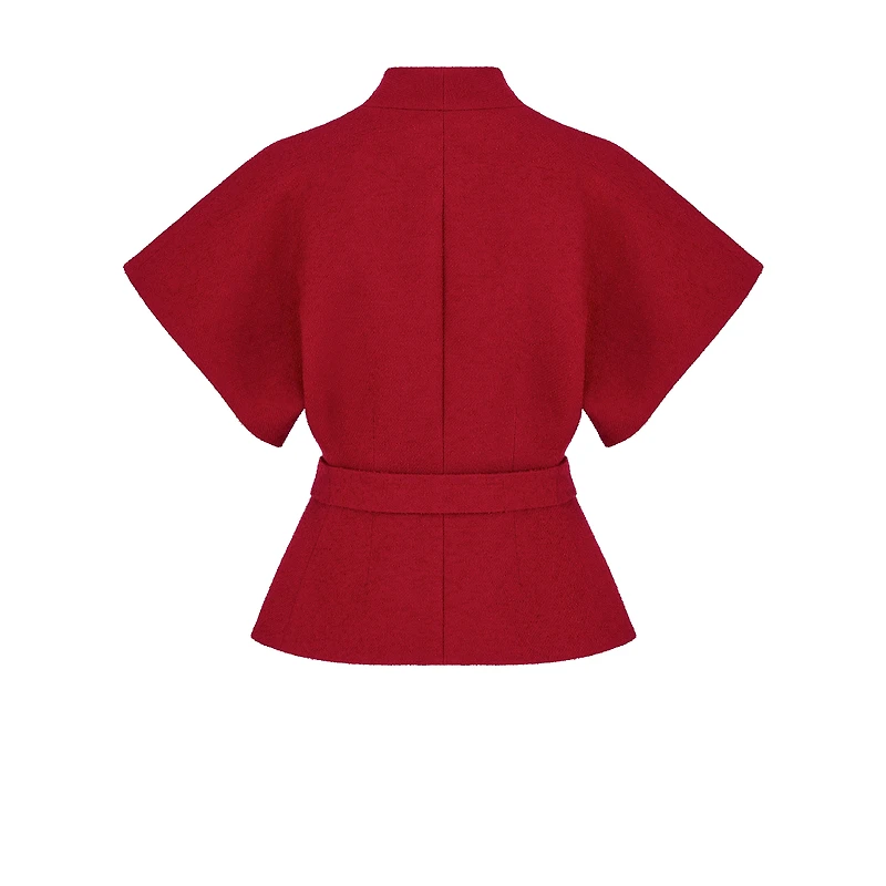 Short-Sleeved Belted Jacket